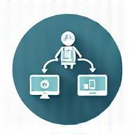 Icon representing online flexibility